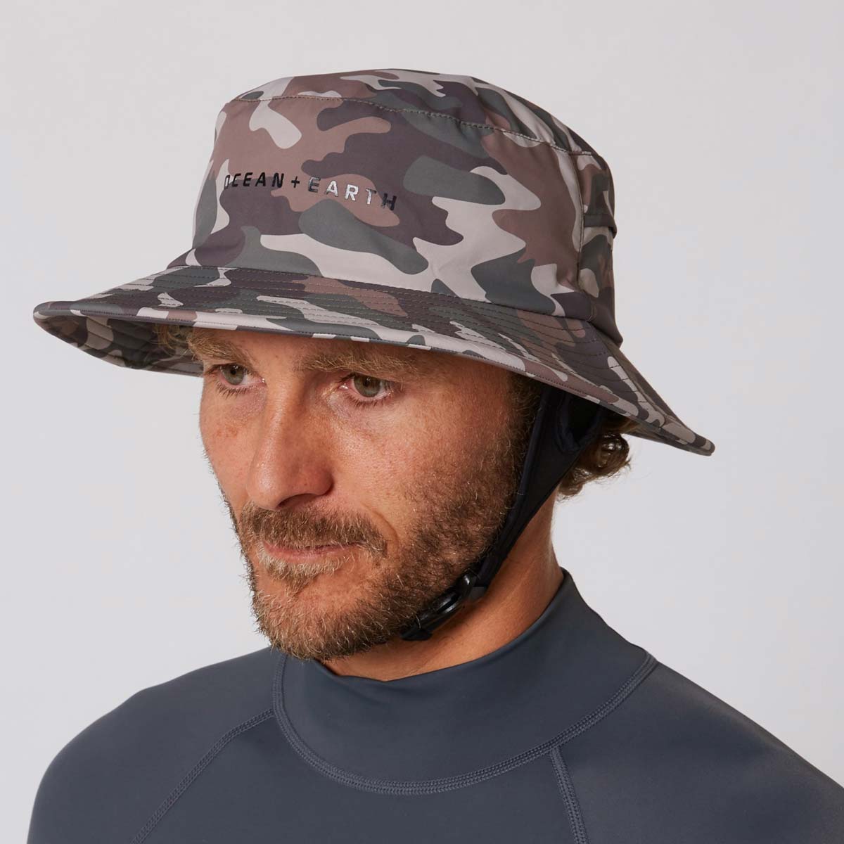 Ocean & Earth Bingin Lightweight Soft Peak Surf Hat – Camo