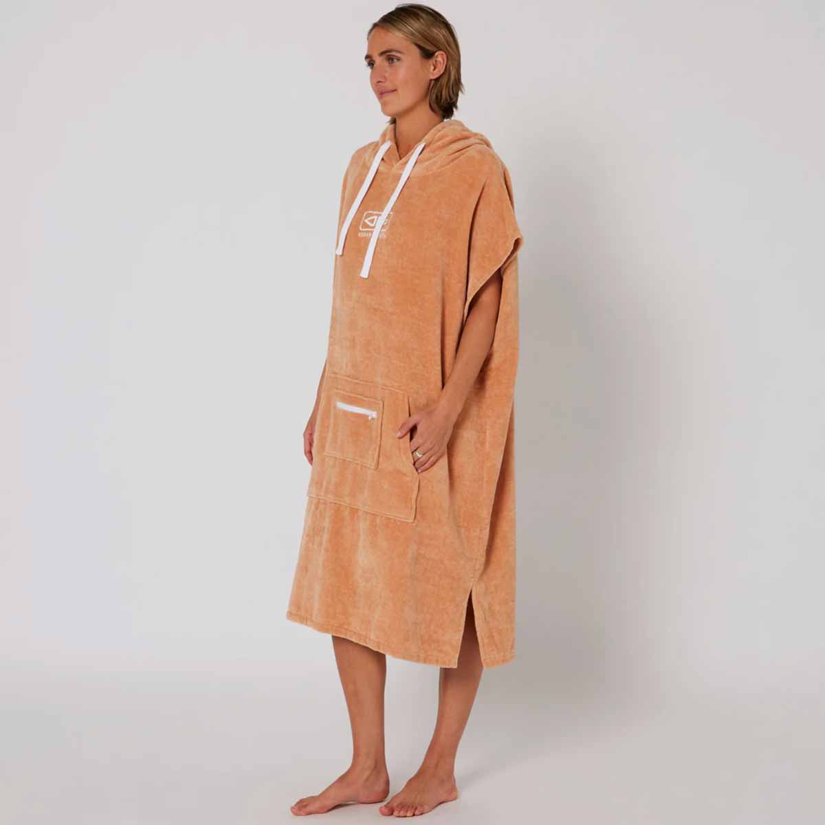 Ocean & Earth Ladies Hooded Poncho – Clay