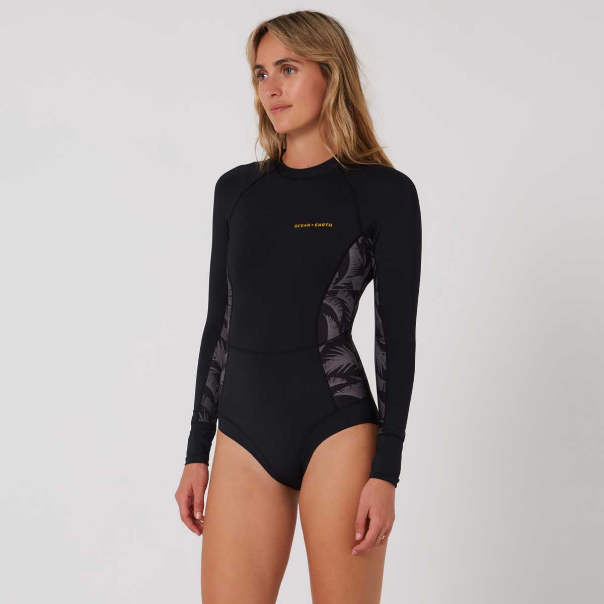 Ocean & Earth Ladies Oceana L/S Back Zip Lycra Suit – Black