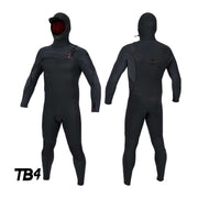 Hidrotērps ar kapuci O'Neill Hyperfreak Fire 5/4+ mm Chest Zip w/Hood – Melns A00