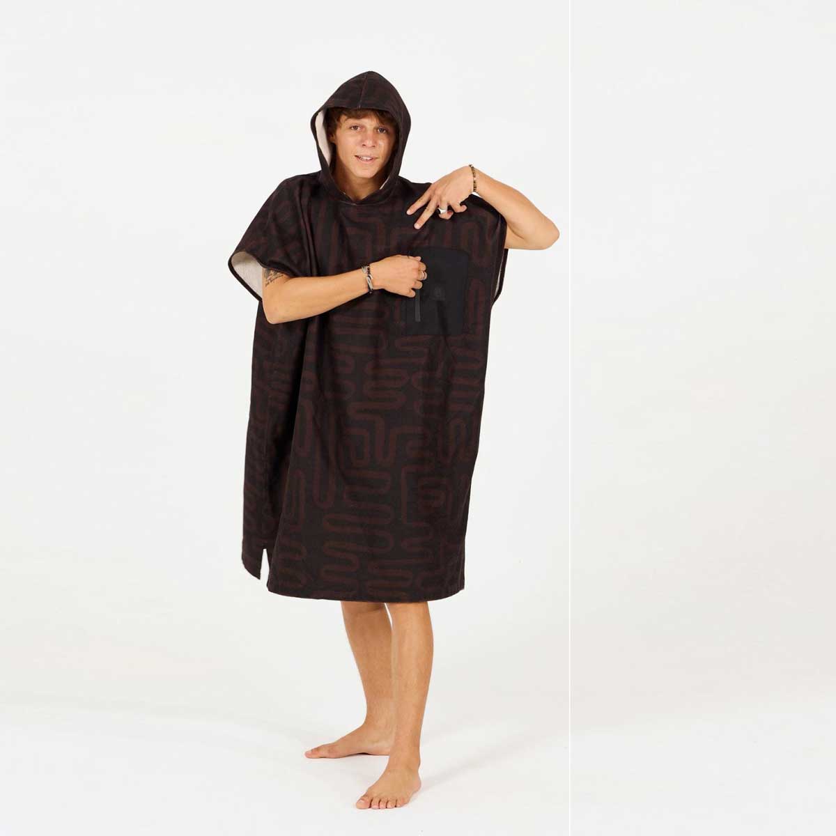 After Essentials Tech Pocket Poncho Towel – Black Snake