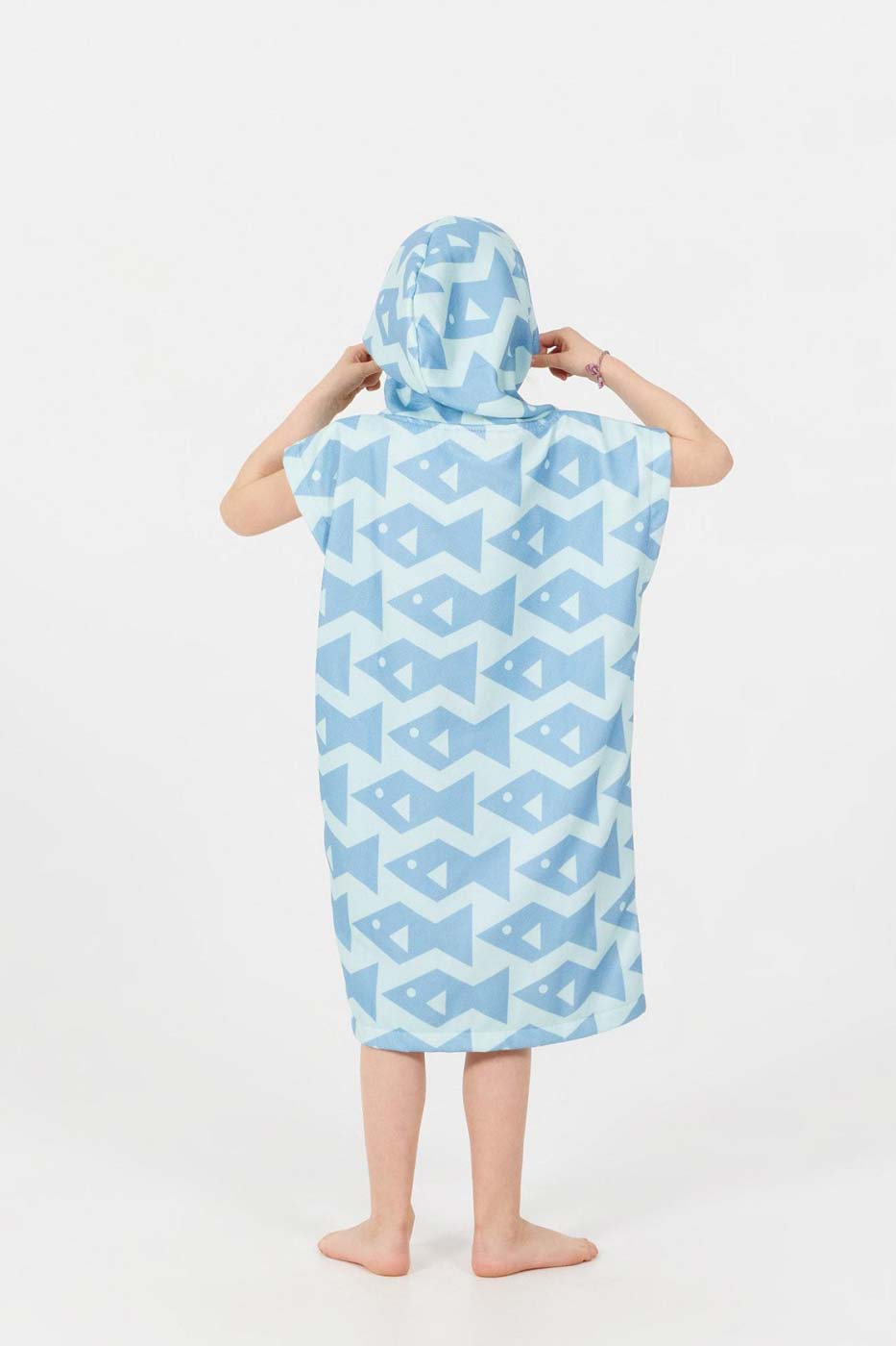 After Essentials Toddler Poncho Towel – Square Fish