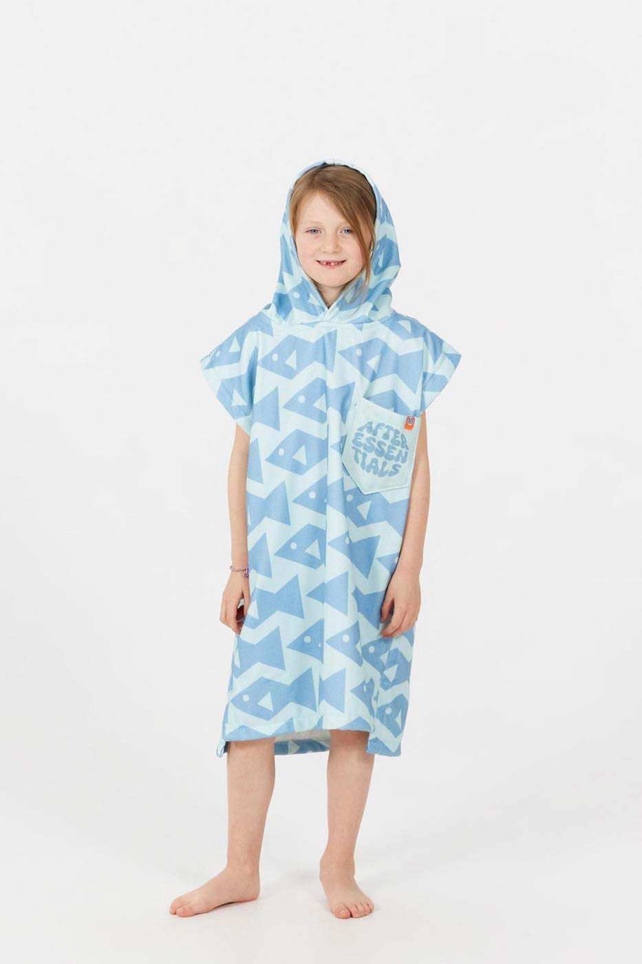 After Essentials Toddler Poncho Towel – Square Fish
