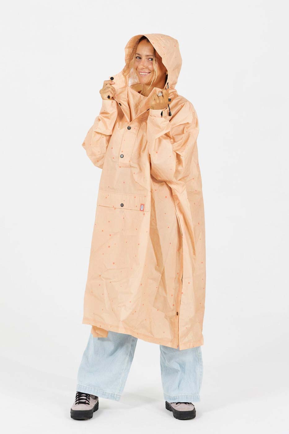 After Essentials Rain Poncho – Pink Polka Dots