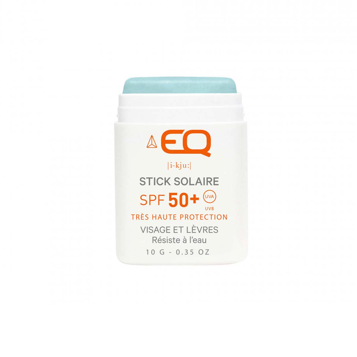 Saules auzsargzīmulis sejai EQ Sun Stick SPF50+ Bio – tirkīzzila