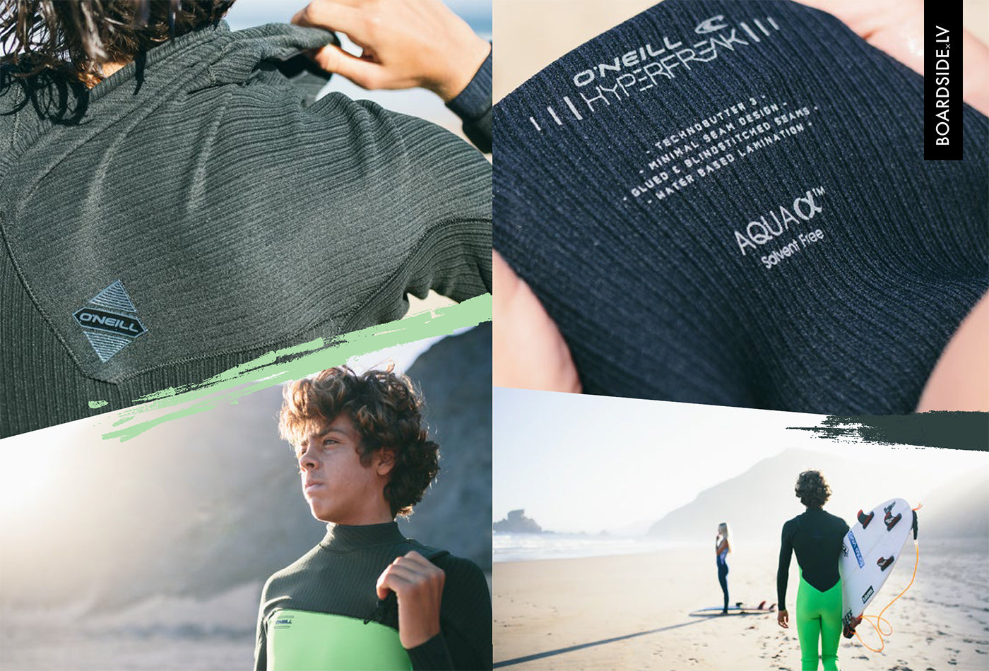 O’Neill Youth Hyperfreak 4/3+ Chest Zip Full Wetsuit – Grap/Smoke/Baliblu HT6