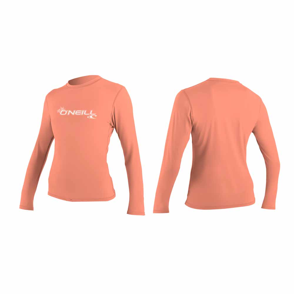 O'Neill WMS Basic Skins LS Sun Shirt likra – Light Grapefruit 252