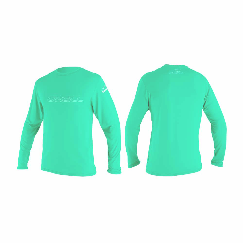 Jauniešu likras krekls O'Neill Youth Basic Skins LS Sun Shirt – zaļgans