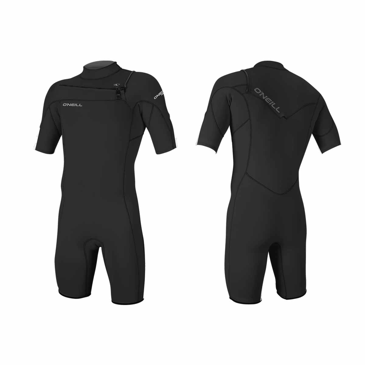 O'Neill Hammer 2mm Chest Zip S/S Sring Wetsuit – Black A05