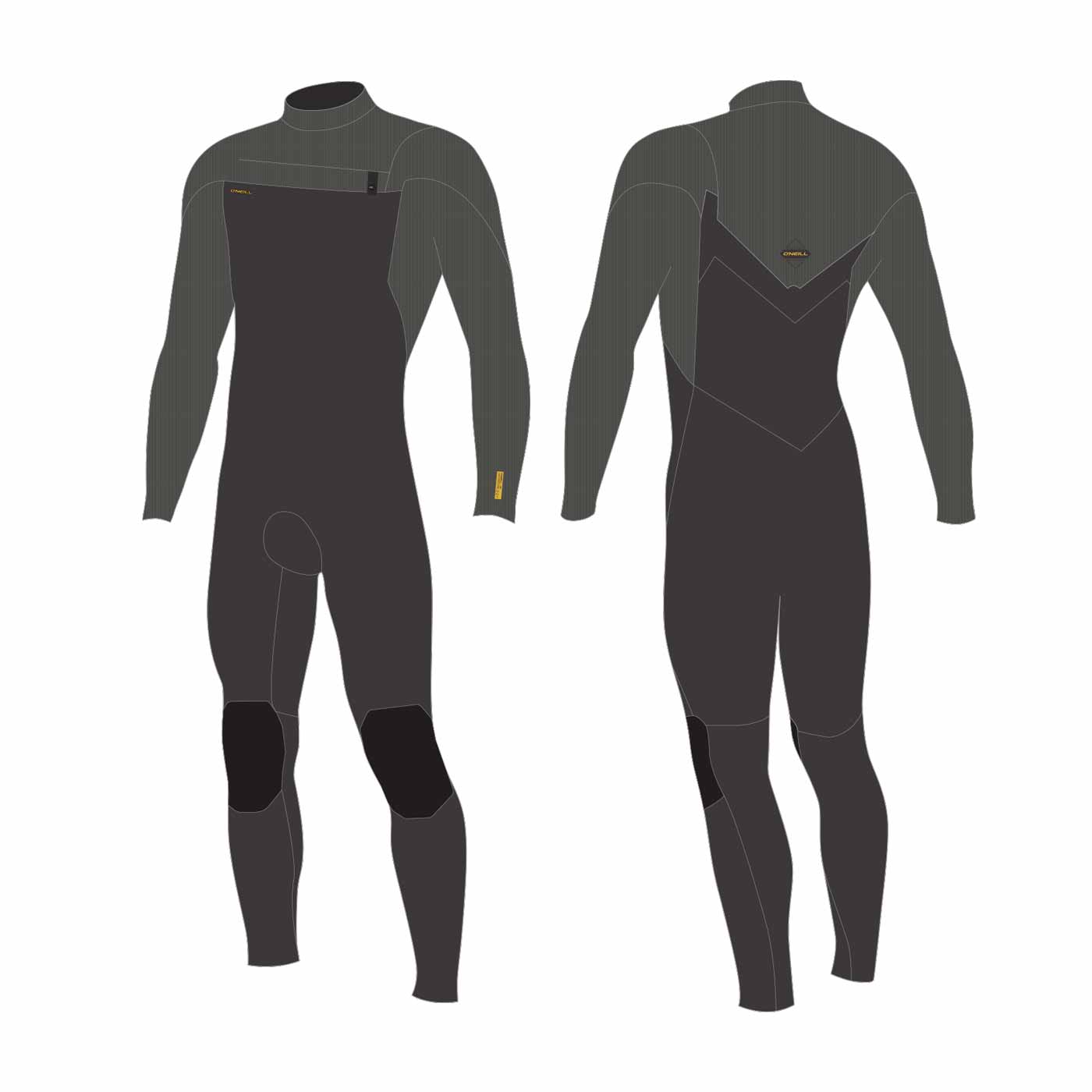 Hidrotērps O'Neill HyperFreak Chest Zip Full 3/2+ mm – Arabica/Chimera IK8