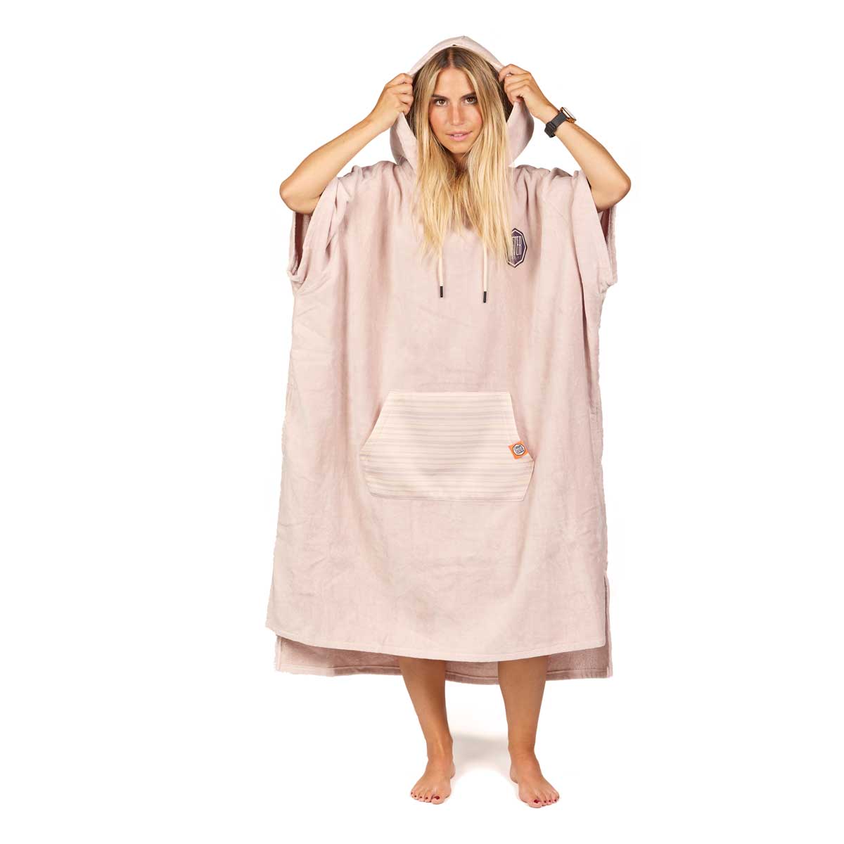 Pončo pārģērbšanās dvielis After Essentials High End Jacquard – Dusty Rose