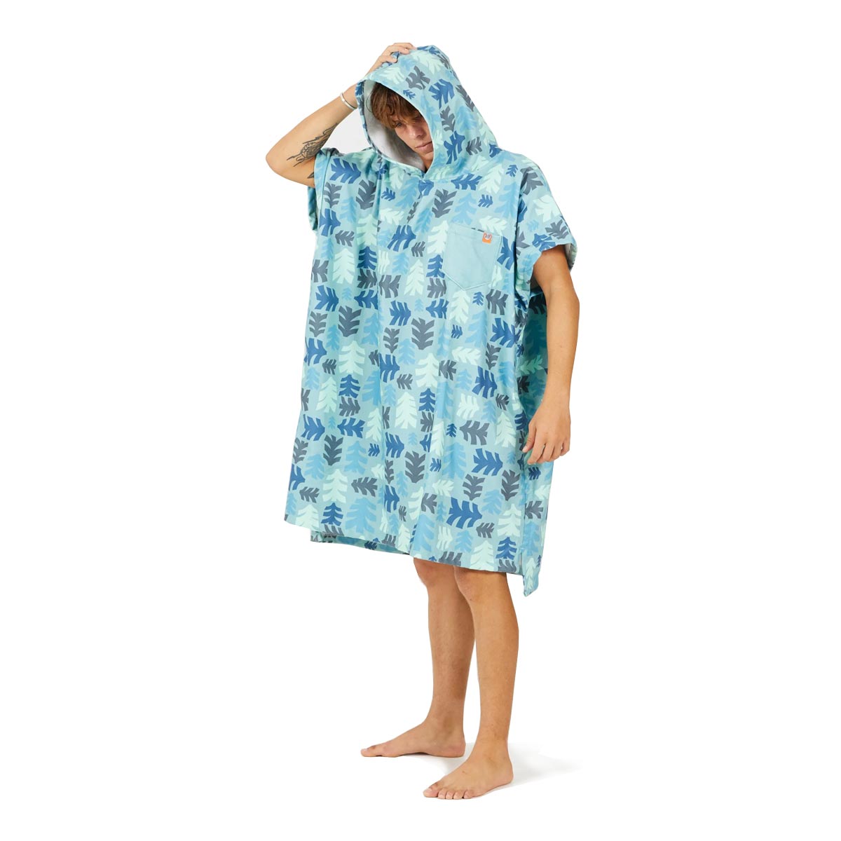 After Essentials Outdoor Series Sapin Poncho Towel – Blue Gray