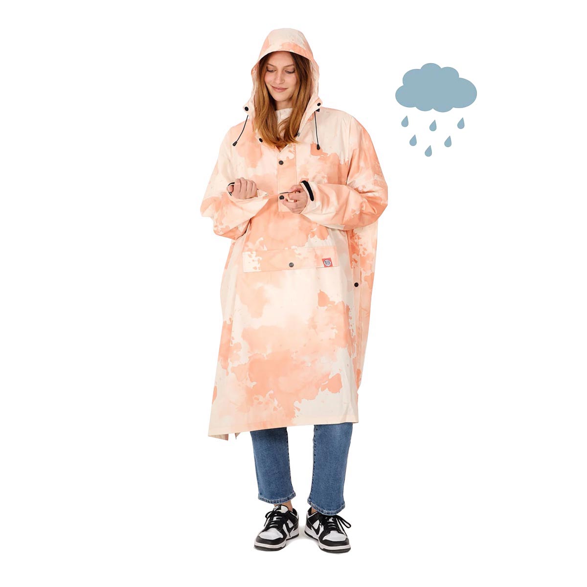 Lietus pončo mētelis After Essentials – Akvarelis