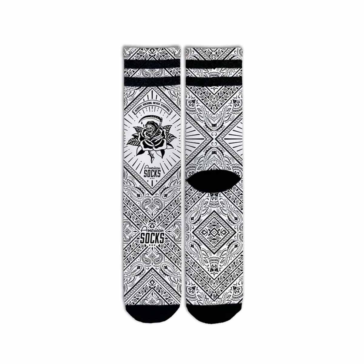 Zeķes American Socks Bandana White Mid High