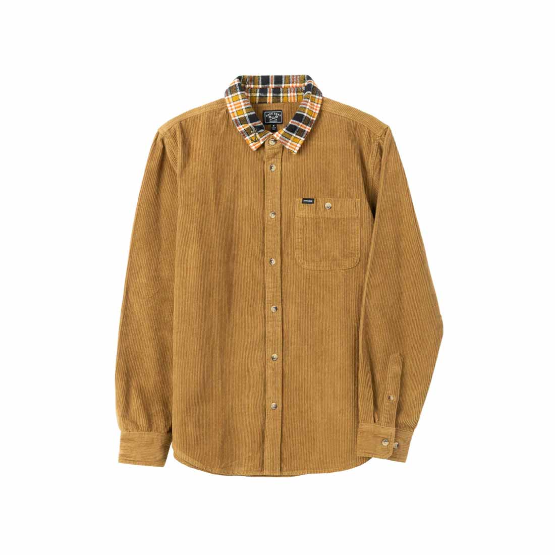 Velveta krekls Dark Seas Trailhead Flannel Shirt – Tobacco