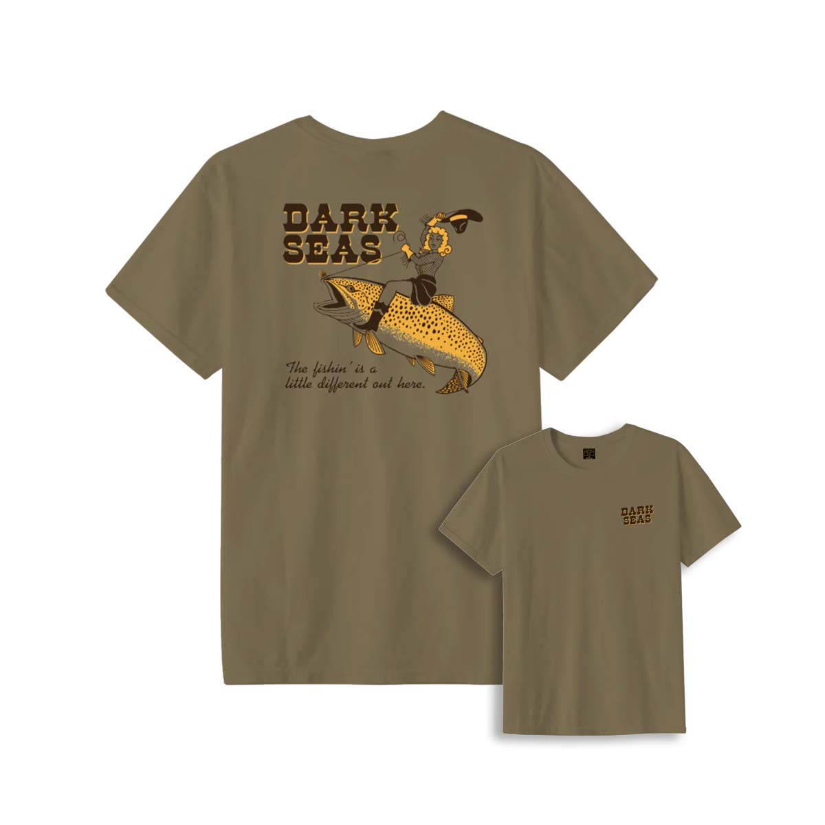 Dark Seas A Little Different Pigment S/S Tee – Dried Tobacco