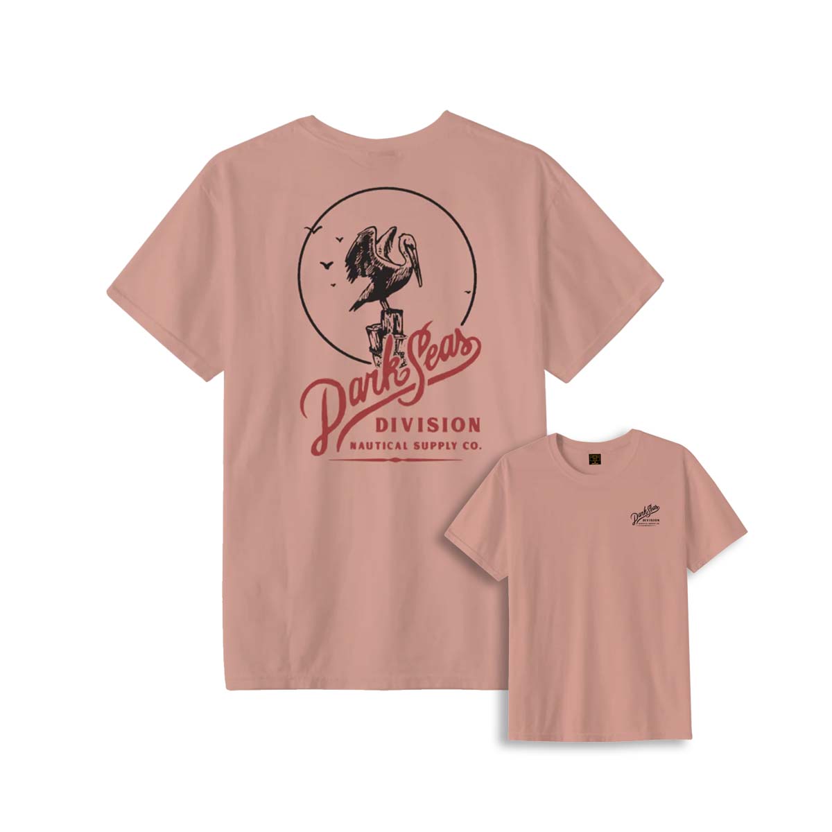 Dark Seas Advocate Pigment S/S Tee – Adobe Rose