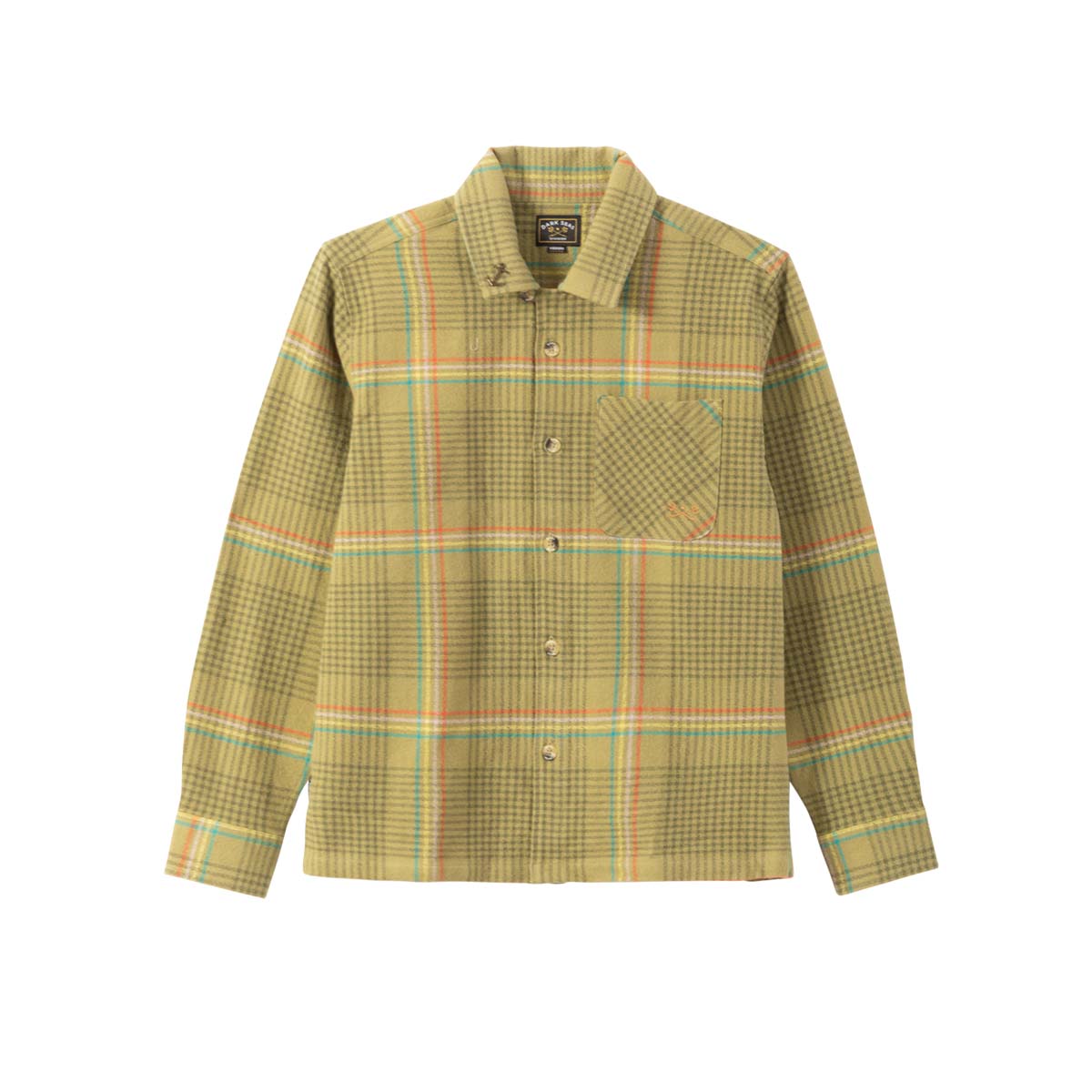 Bieza flaneļa krekls Dark Seas Blanton Shirt – olīvju zaļš