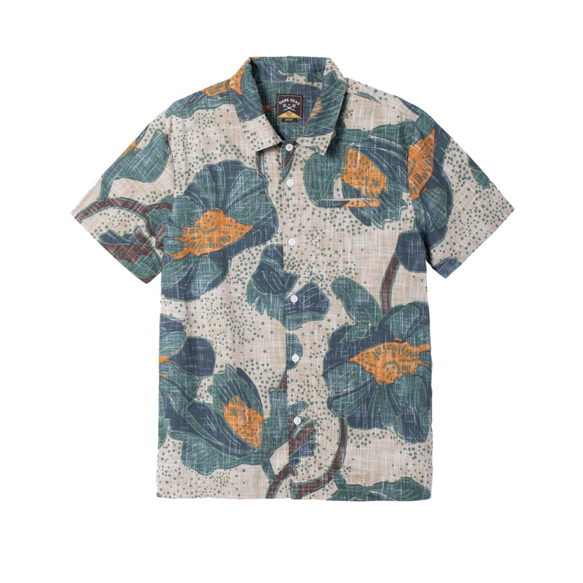 Dark Seas Bloom Woven S/S Shirt – Aloe