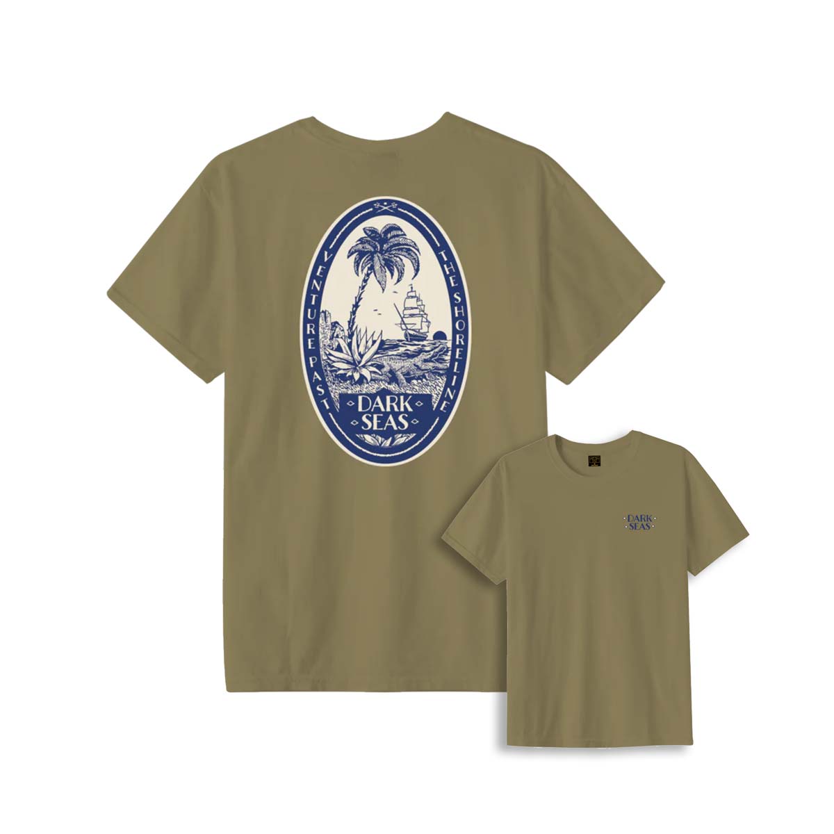 Dark Seas Embargo Pigment S/S Tee – Kelp