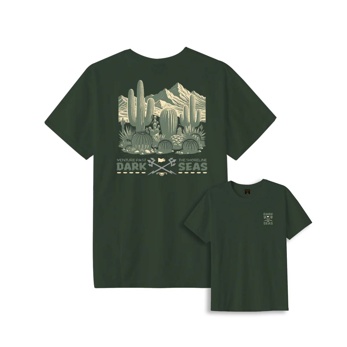 Dark Seas High & Dry Pigment S/S Tee – Bronze Green