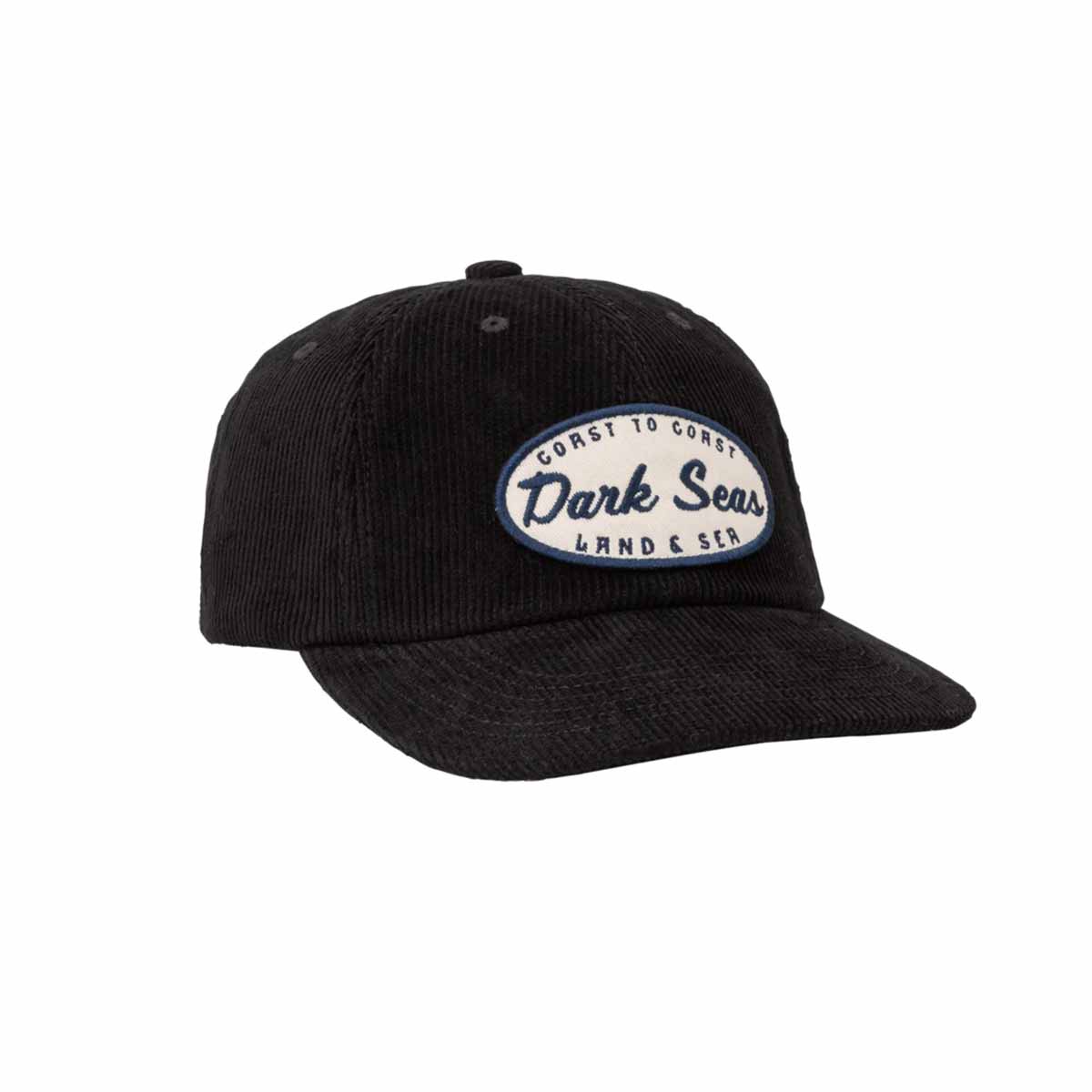 Dark Seas Land and Sea Snapback cepure ar nagu – Melna