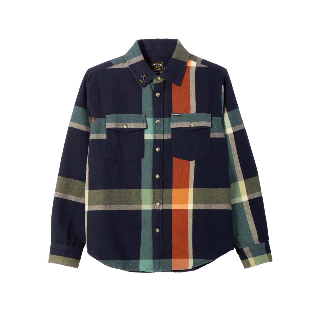 Bieza flaneļa krekls Dark Seas Mojave Woven – Navy zils