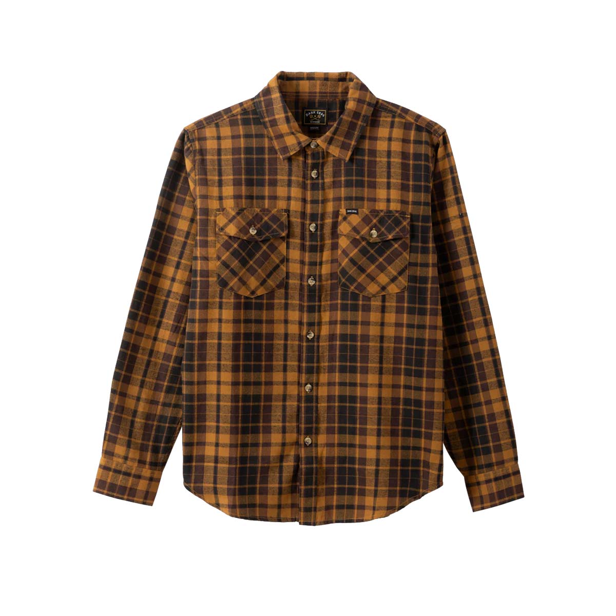 Flaneļa krekls Dark Seas Tanglewood Woven – melns ar brūnu