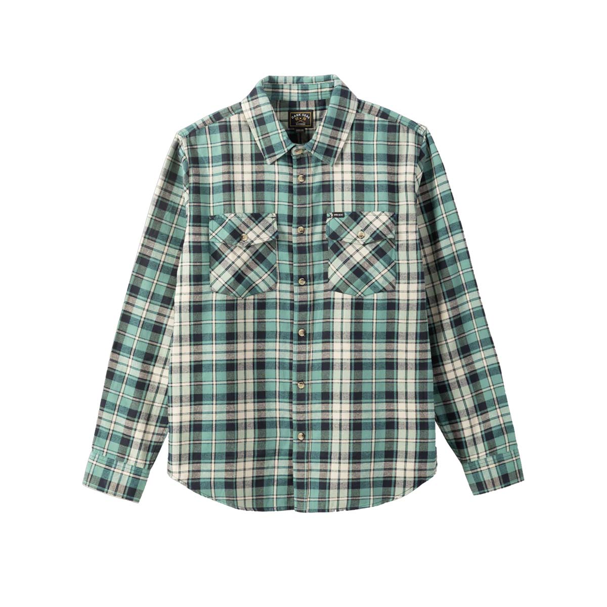 Flaneļa krekls Dark Seas Tanglewood Woven – balts ar zilu