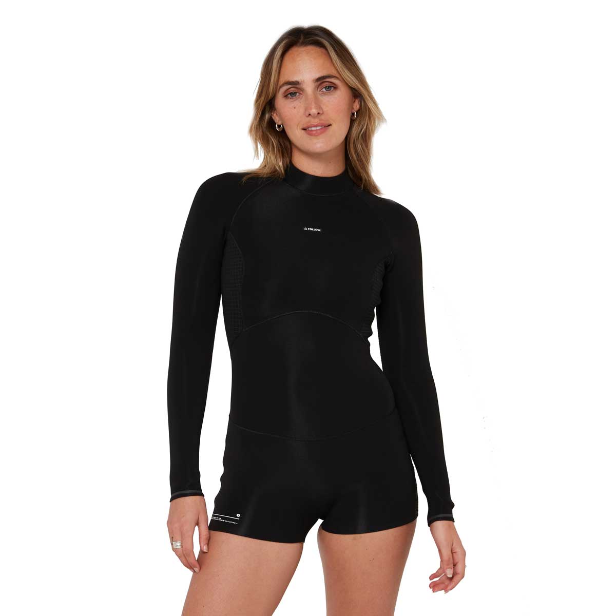 Follow P1 Womens 2/2mm L/S Springy Wetsuit – Black