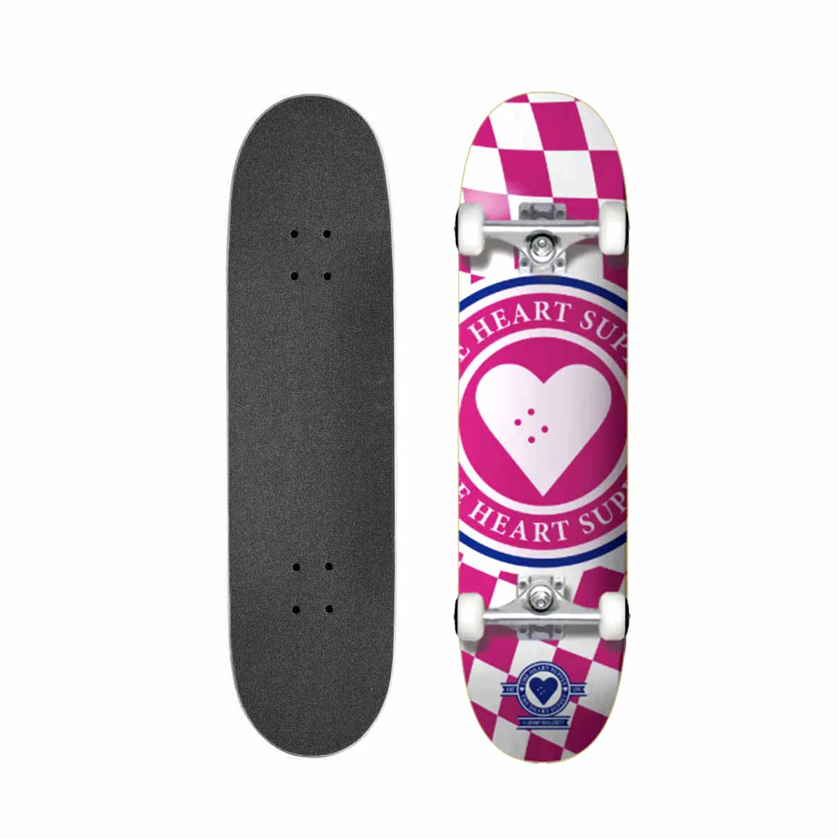 Heart Supply Supply Insignia Check Pink Complete Skateboard – 7.75