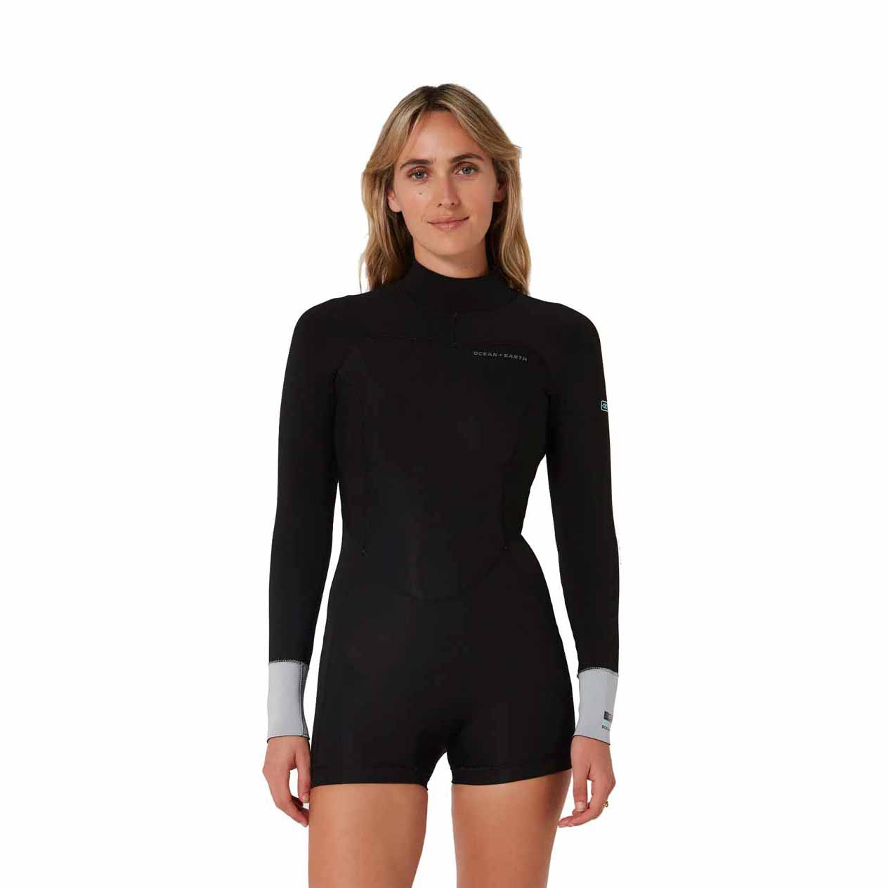 Sieviešu hidrotērps Ocean & Earth Ladies Free Flex Boyleg 2MM L/S – melns