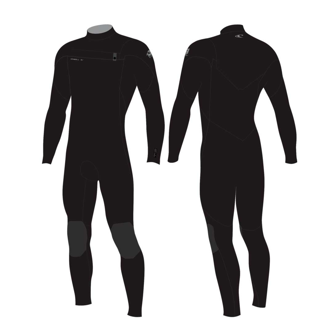 Garais hidrotērps O'Neill Epic 4/3 mm Chest Zip Full – Melns A05