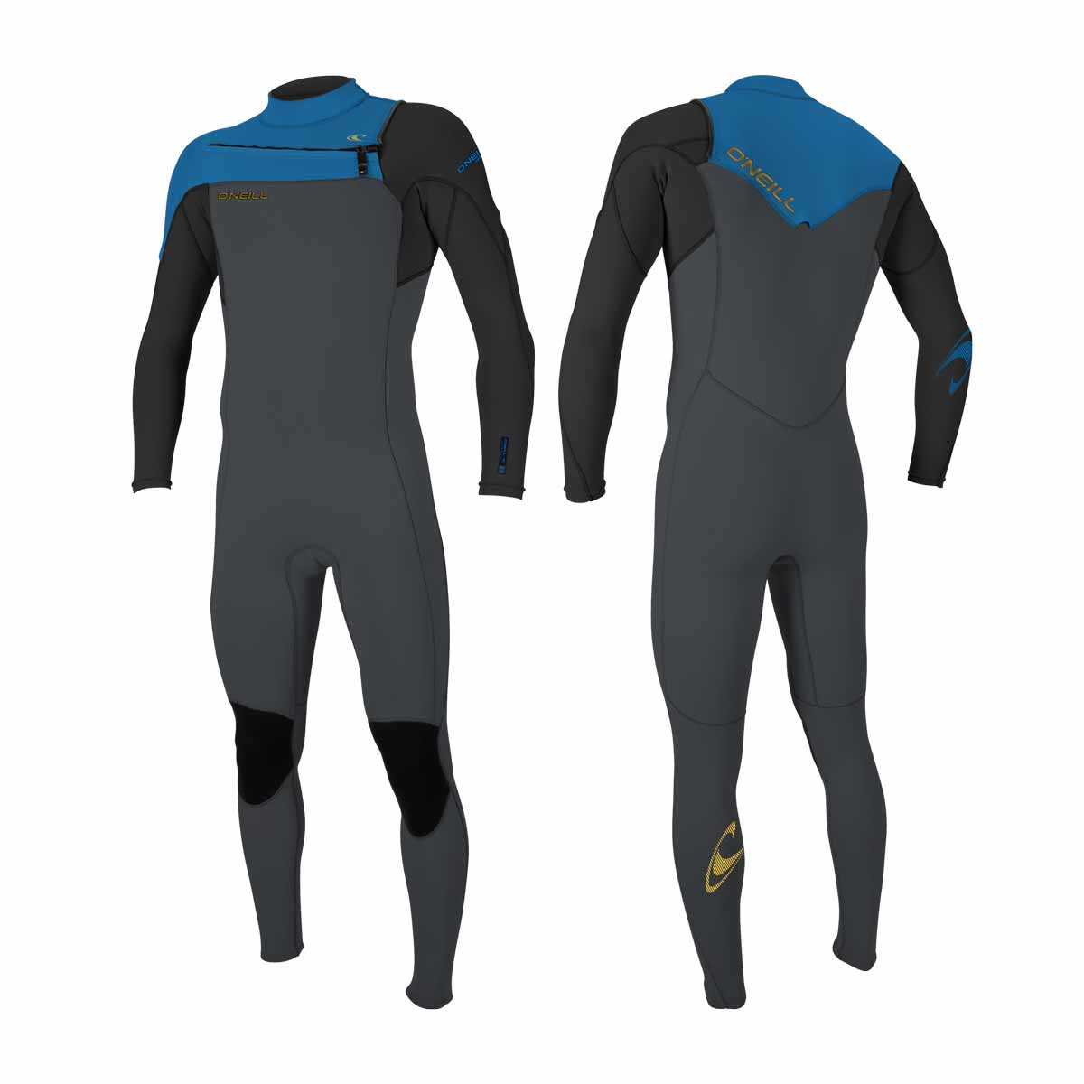 O'Neill Hammer 3/2 mm Chest Zip Full Wetsuit – Graph/Black/Ocean FL7