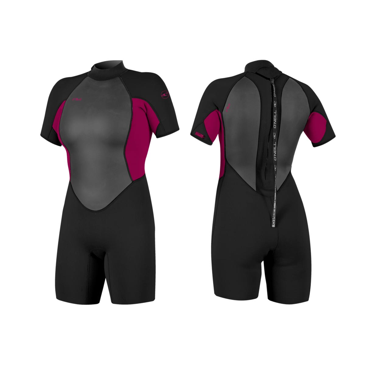 Sieviešu O'Neill Wms Reactor-2 2mm Back Zip S/S Spring īsais hidrotērps – Pankrozā J18