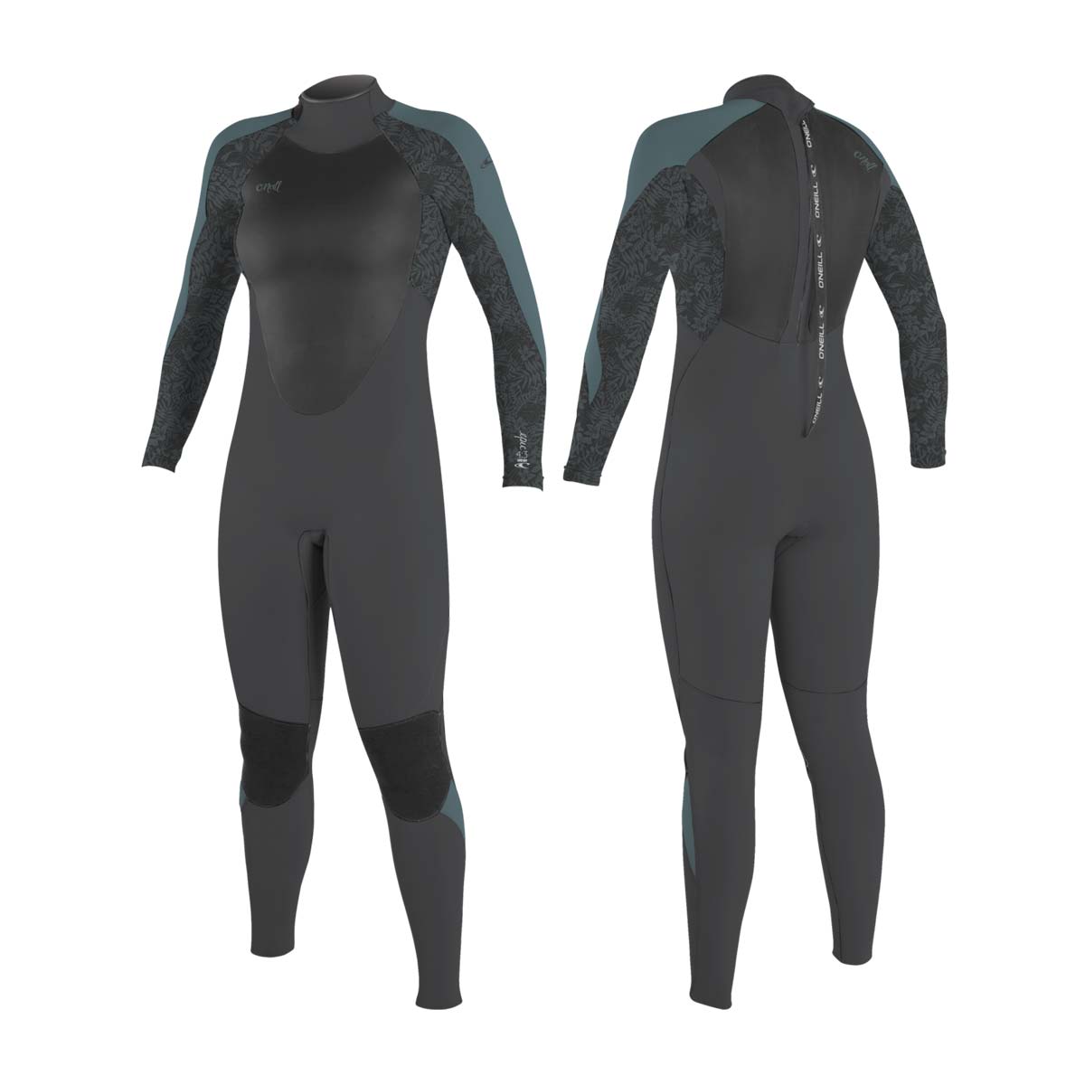 O'Neill WMS Epic 4/3 Back Zip Full Wetsuit – Temperedsteel/Shade IT1