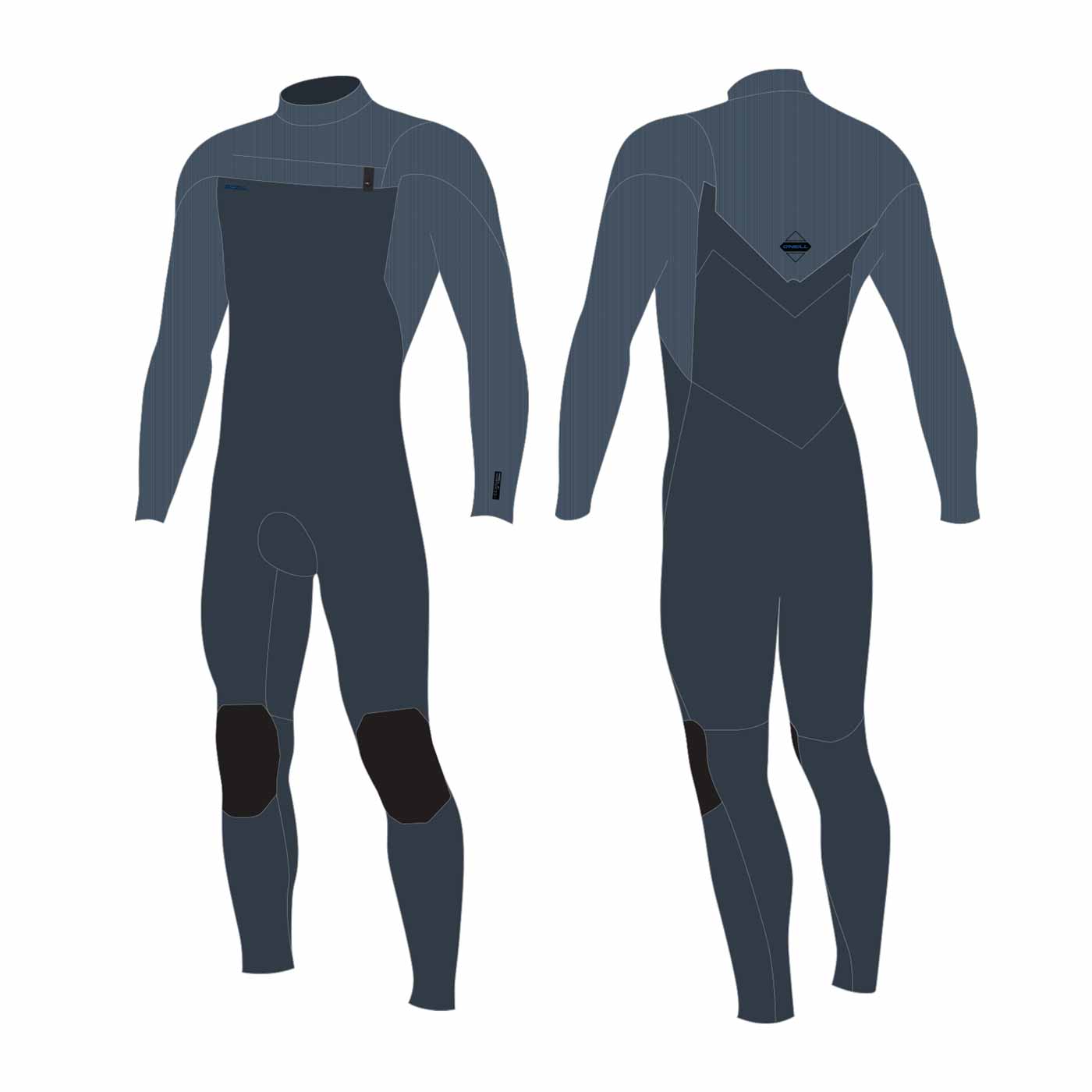 Hidrotērps O'Neill HyperFreak 4/3+ mm Chest Zip Full – DarkOrion/CopenBlue IK9