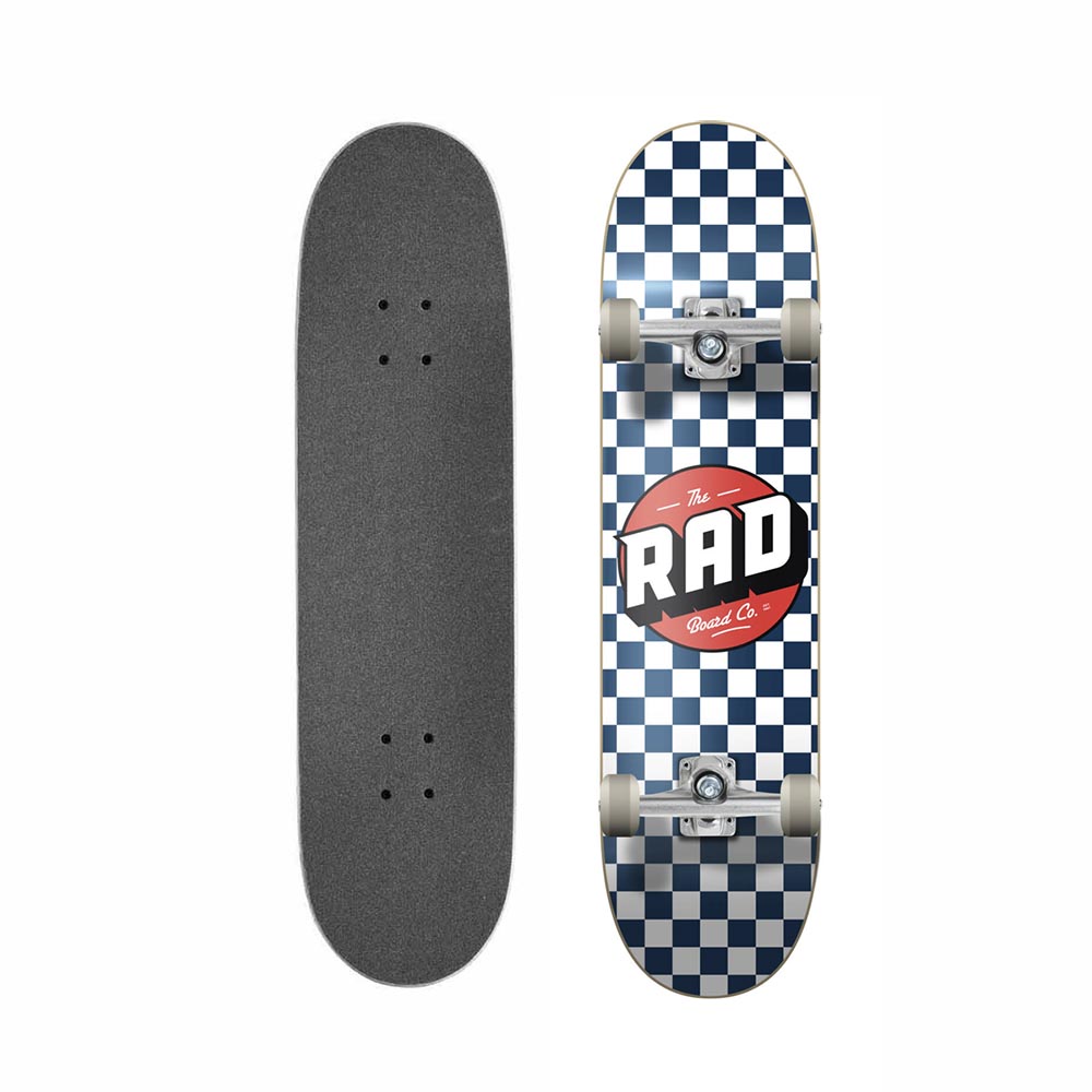 Rad Checkers Navy Complete Skateboard skrituļdēlis – 7.5