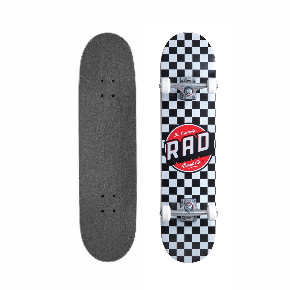 Rad Checkers Black Complete Skateboard – 7.75