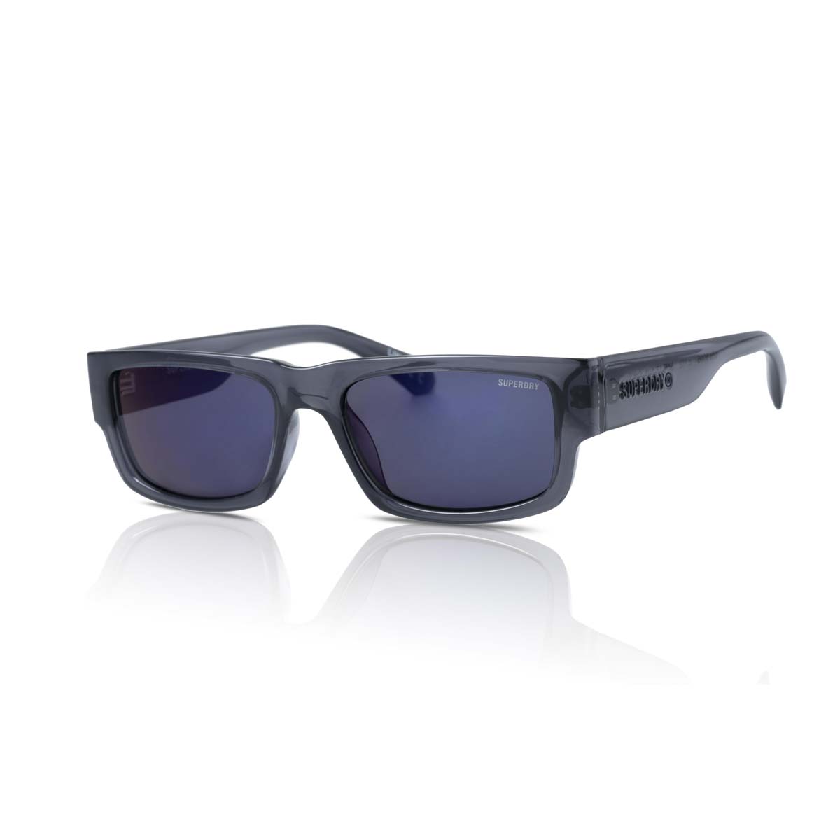 Sunglasses Superdry SDS 5005 108 – Grey Crystal/Smoke with Blue Flash Mirror