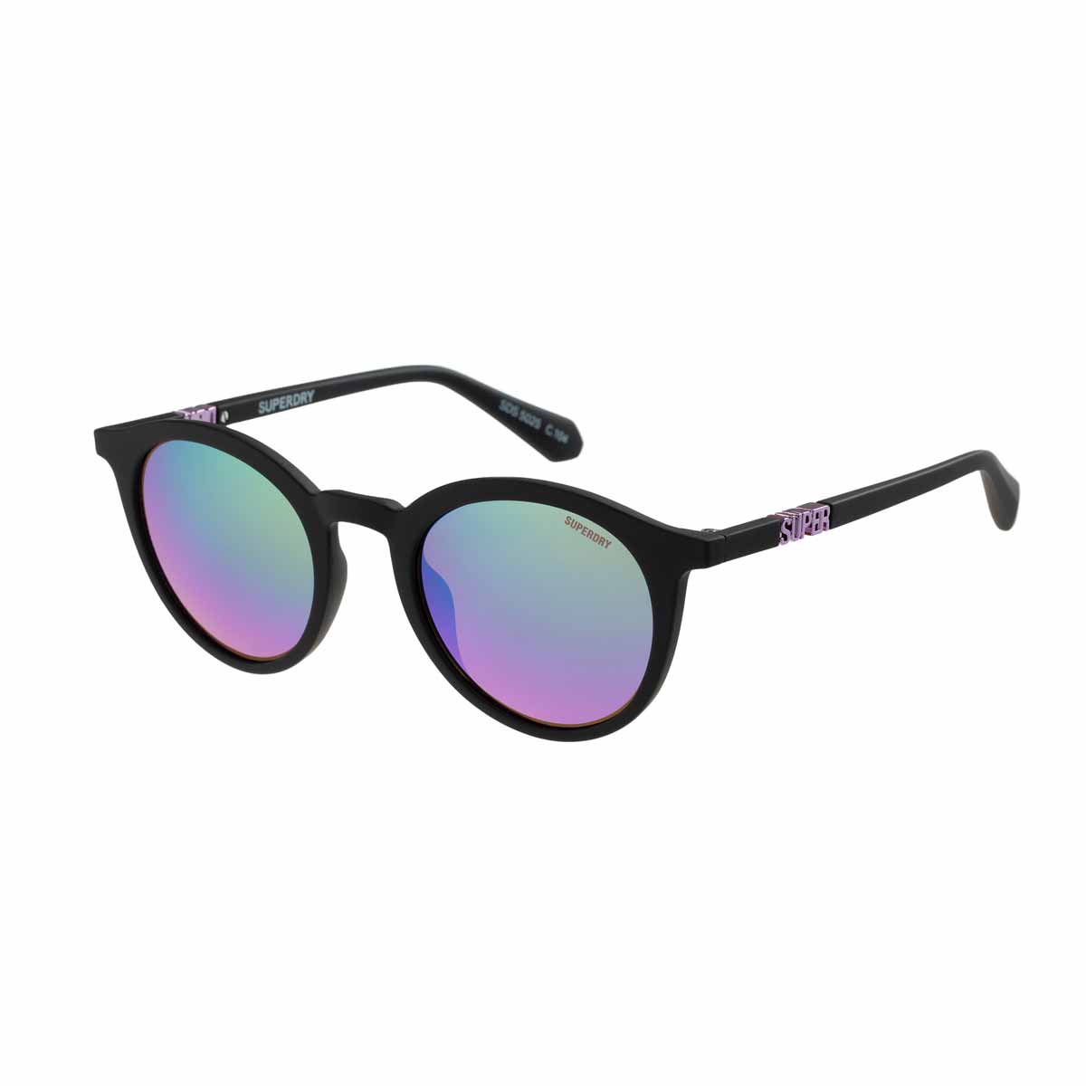 Saulesbrilles Superdry SDS 5025 – 104 Rubberised black / Lilac Pastel Mirror