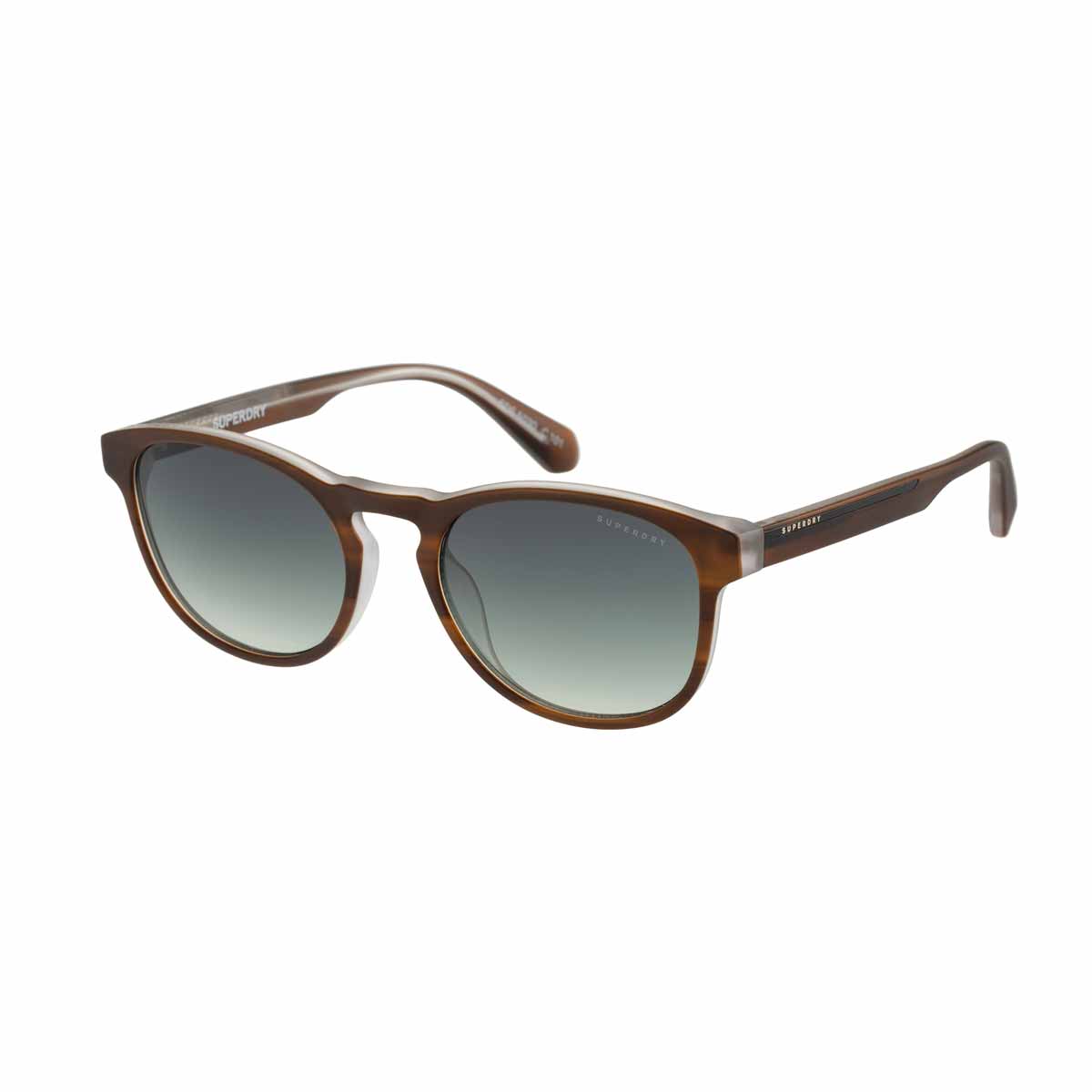 Saulesbrilles Superdry SDS 5030 – 101 Matte horn / Crystal Green fade