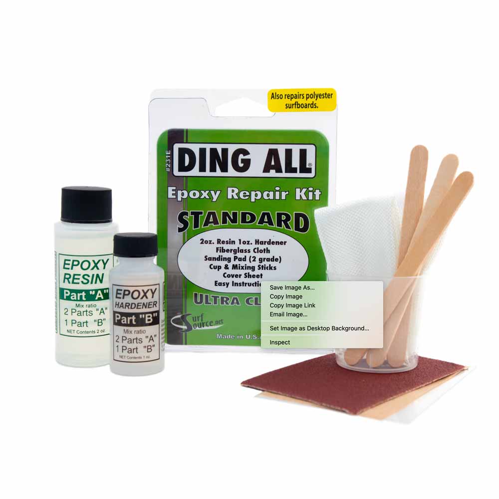 Ding All Standard Epoxy Resin Ding Repair Kit remonta komplekts sērfa dēļiem