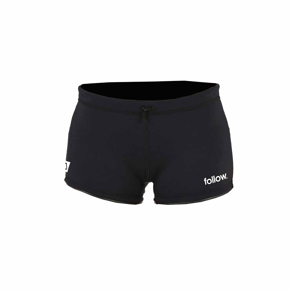 Follow Ladies Basic Wetty Neo Shorts – Black