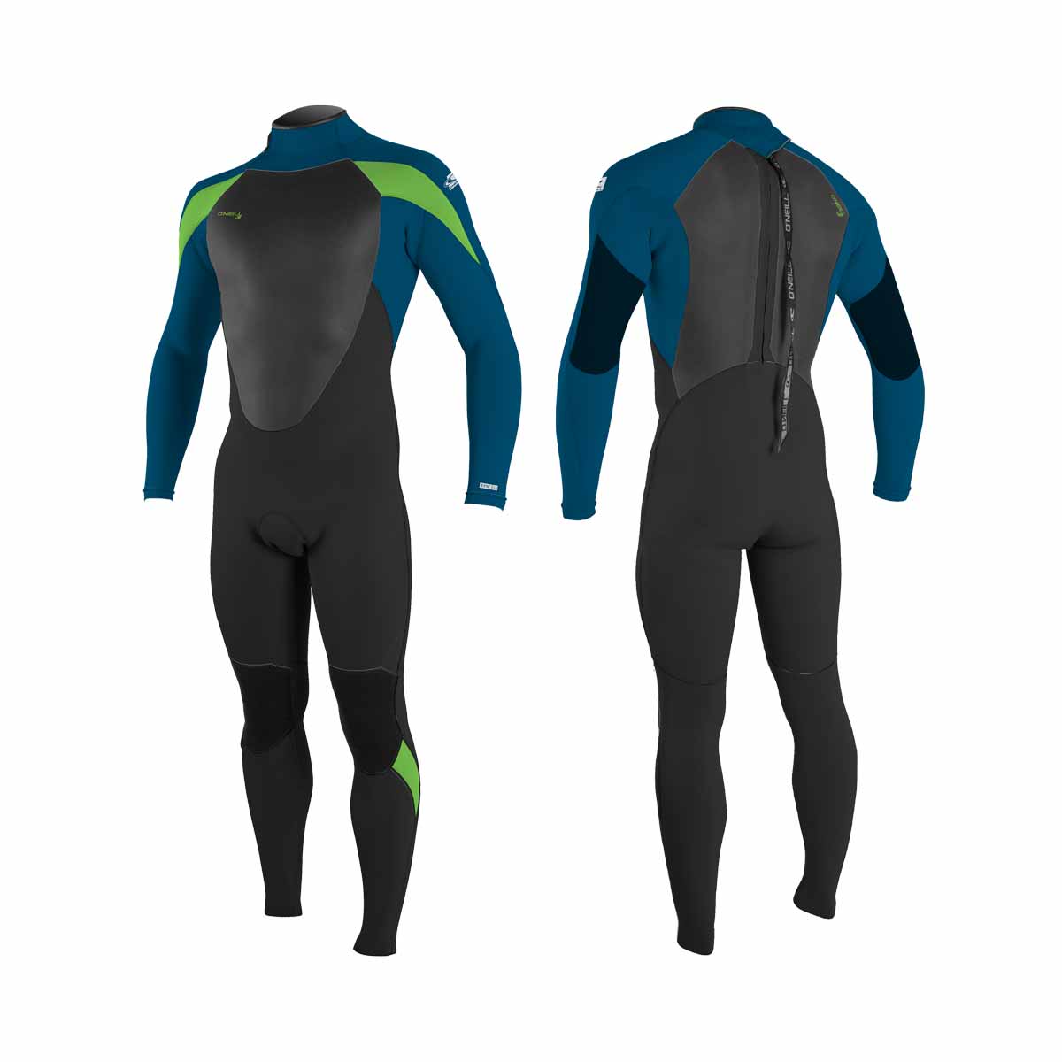 O'Neill Youth Epic full 4/3 mm Wetsuit – Black/Ultrablu/Dayglo GS6