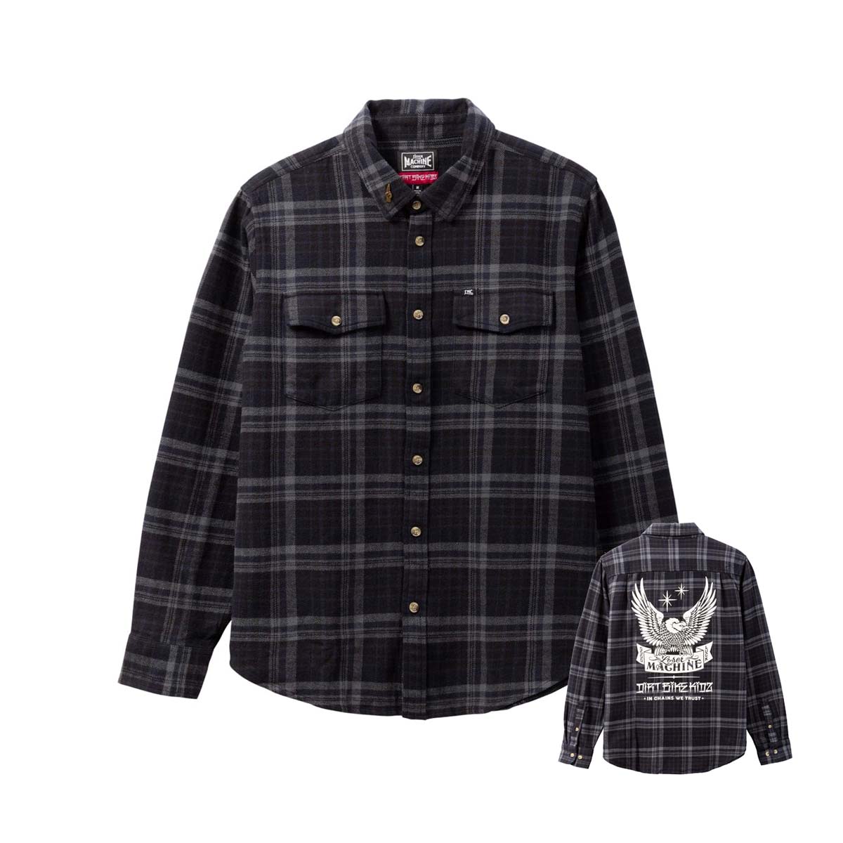 Flaneļa krekls ar apdruku Loser Machine Step Up Woven Shirt – melns