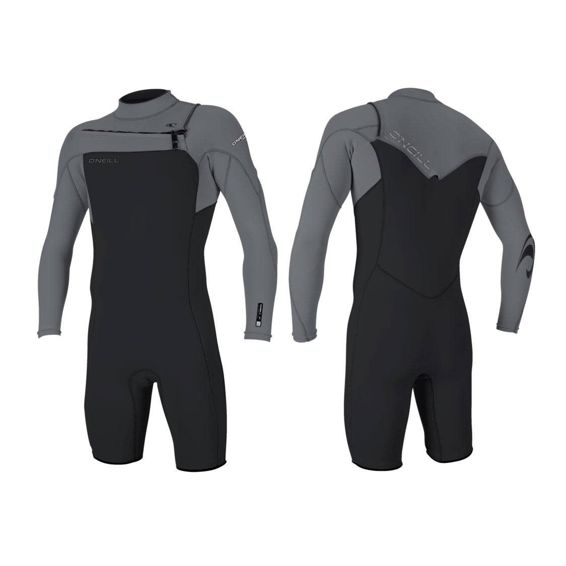 O'Neill Hammer 2mm Chest Zip L/S Spring hidrotērps – Rūdīts tērauds IS6