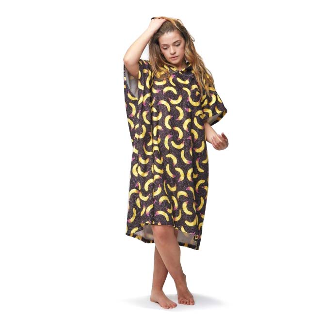 Poncho Towel After Essentials – Banana Stains Black