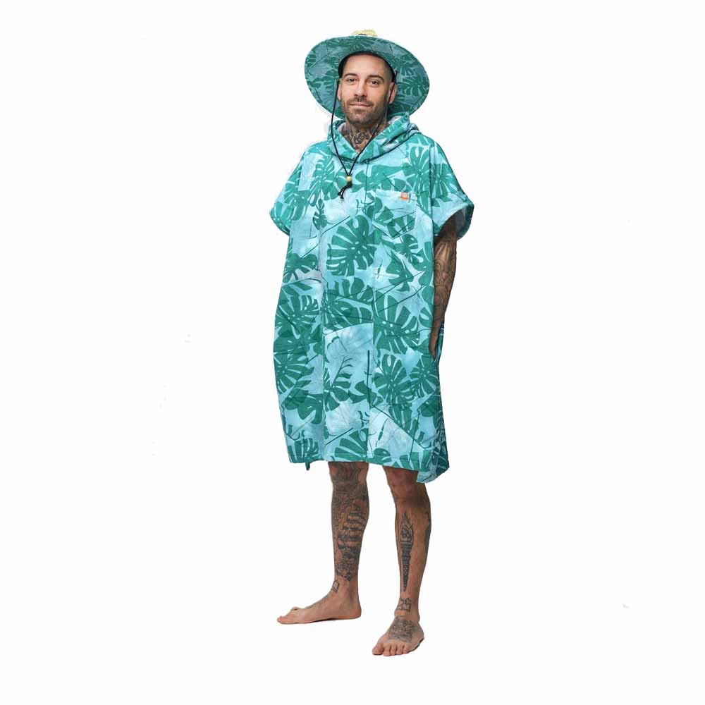 After Essentials Poncho Towel – Big Leaves Green