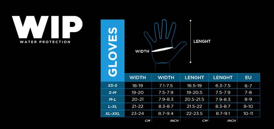 Forward-WIP Glove Size Chart / Cimdi izmēru tabula